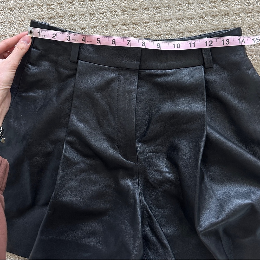 COS Pleated Leather Shorts - Picture 7 of 7